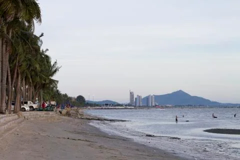 Bangsaen beach Stock Photos