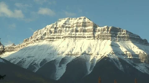 Baniff Mountains with Snow Video stock 58668796