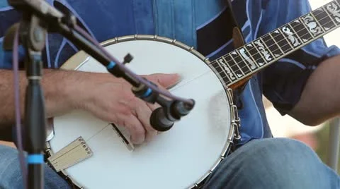 Banjo Close Up with Sound Stock Footage 11631960