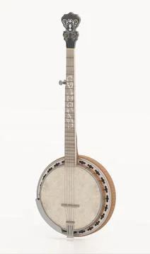 Banjo isolated on white background. 3D illustration Stockillustratie