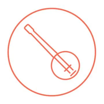 Banjo line icon Stock Illustration