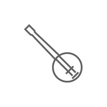 Banjo line icon Stock Illustration