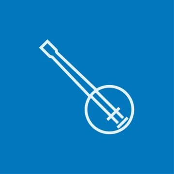 Banjo line icon Stock Illustration