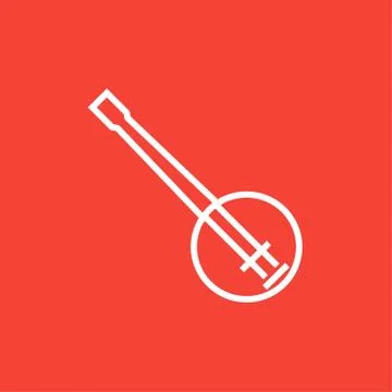 Banjo line icon Stock Illustration