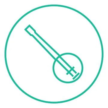 Banjo line icon Stock Illustration