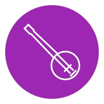 Banjo line icon Stock Illustration