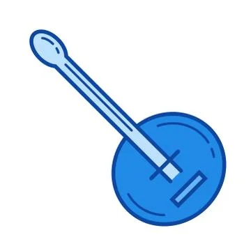 Banjo line icon. Stock Illustration