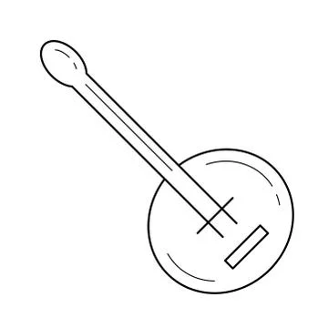 Banjo line icon. Stock Illustration