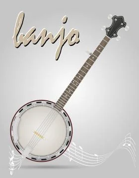 Banjo musical instruments stock vector illustration Stock Illustration