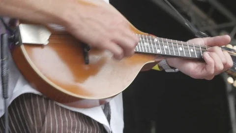 Banjo Playing Live Stage Stock Footage 92705667