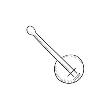 Banjo sketch icon Stock Illustration
