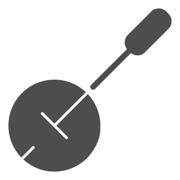 Banjo solid icon. String instrument vector illustration isolated on white Stock Illustration