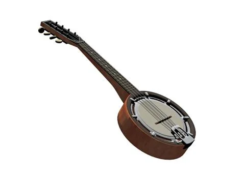 Banjo as a stringed instrument for making music 스톡 일러스트