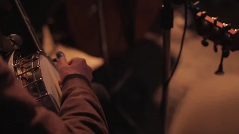 Banjoist Playing a Banjo Stock Footage 76875264