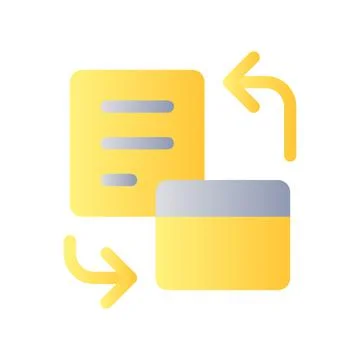 Bank account statement flat gradient color ui icon Stock Illustration