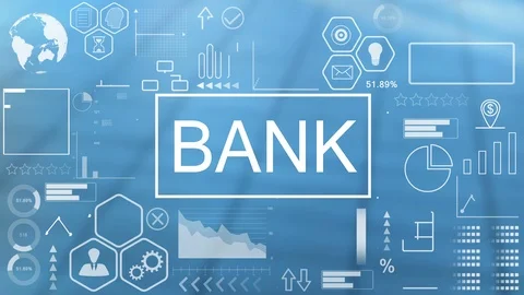 Bank, Animated Typography Video stock 116354259