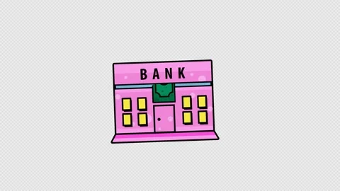 Bank Animation Icon Video stock 285043228