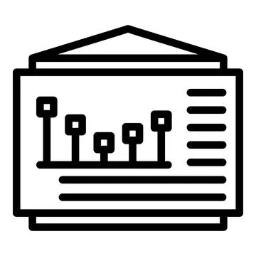 Bank benchmark icon outline vector. Best practice Stock Illustration