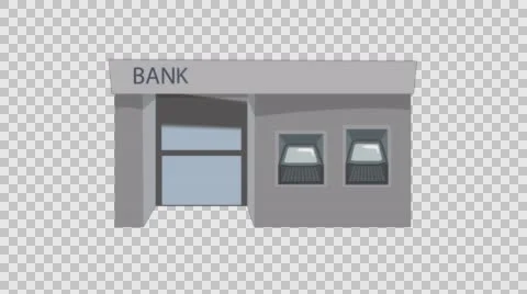 Bank Building Animation Stock Footage 56724902