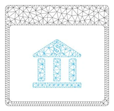 Bank Building Calendar Page Vector Mesh Network Model Ilustración de archivo