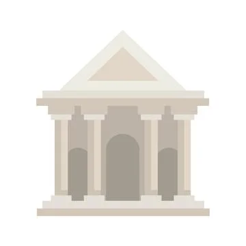 Bank building facade Ilustración de archivo
