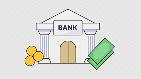 Bank building Stock Footage 334124647