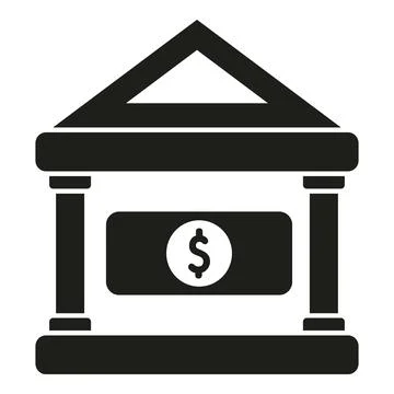 Bank building icon simple vector. Money finance Ilustración de archivo