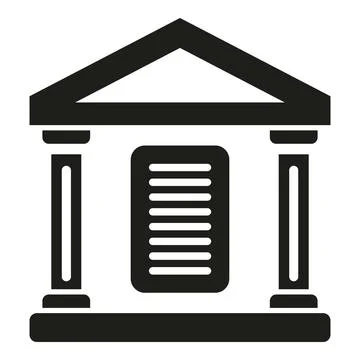 Bank building icon simple vector. Economy loan rate Ilustración de archivo