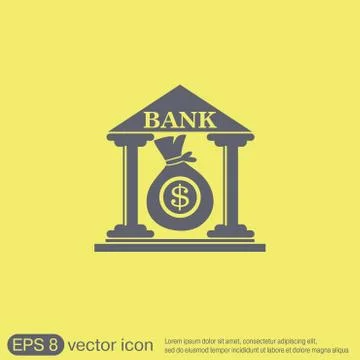 Bank building. Stock Illustration