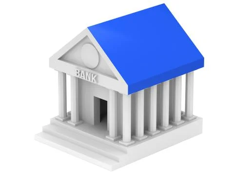 Bank building Ilustración de archivo