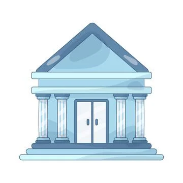 Bank building Ilustración de archivo