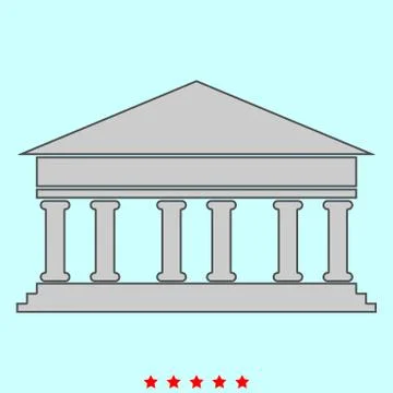 Bank building  it is icon . Stock Illustration