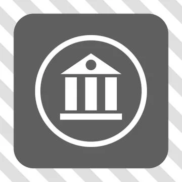 Bank Building Rounded Square Button Ilustración de archivo