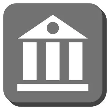 Bank Building Rounded Square Vector Icon Ilustración de archivo