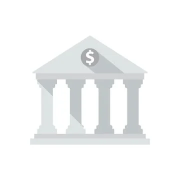 Bank building vector icon Stock Illustration