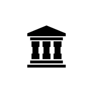Bank Building Vector Icon Ilustración de archivo