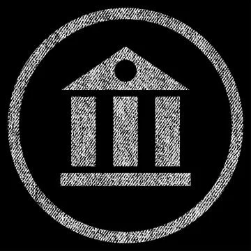 Bank Building Vector Textured Icon For Overlay Watermark Stamps Ilustración de archivo