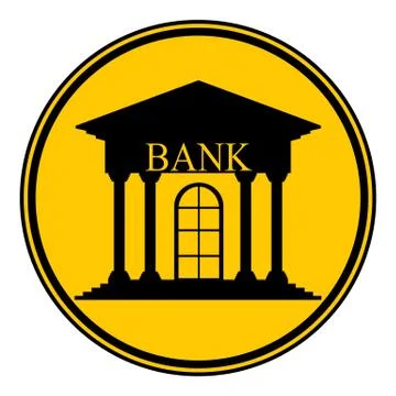 Bank button. Stock Illustration