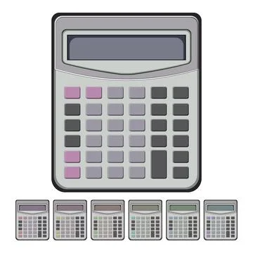 Bank calculator device cartoon vector graphic 스톡 일러스트