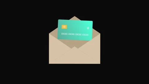 Bank Card in Envelope Animation Stock Footage 337408585