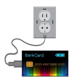 Bank card load Stock Illustration