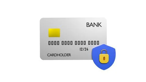 Bank card security concept.  Stock Illustration