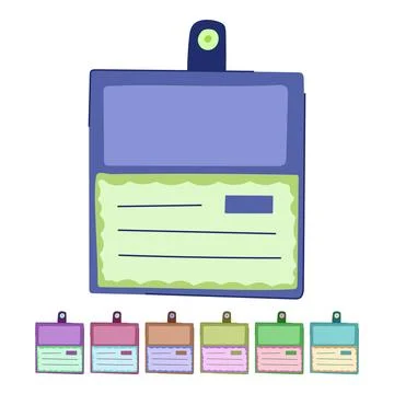 Bank checkbook vector cartoon graphic Stock Illustration