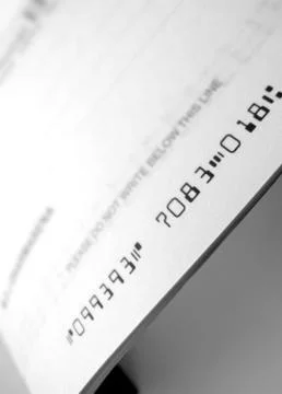 Bank cheque Stock Photos