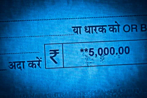 Bank cheque Stock Photos