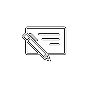 Bank cheque vector icon Stock Illustration
