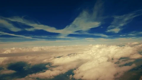 The Bank of clouds at the top and bottom Video stock 91914435