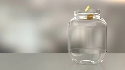 Bank with coins Stock Footage 75804200