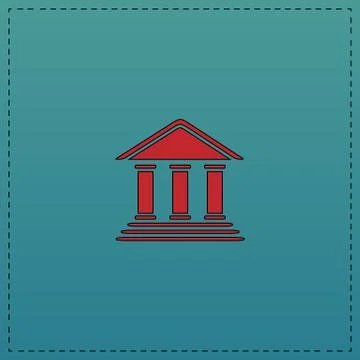 Bank computer symbol Illustrazione stock