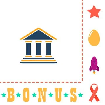 Bank computer symbol Stock Illustration